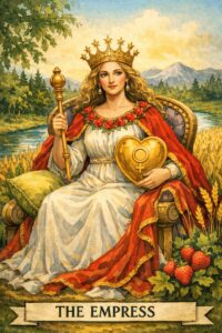 タロットカードの女帝(正位置)のイラスト