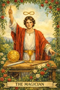 タロットカードの魔術師のイラスト