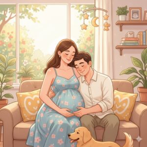 妊娠している妻と夫